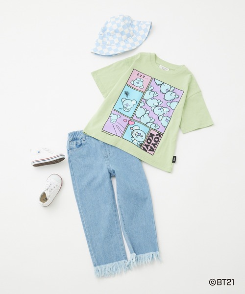 BT21(ビーティーイシビル)の「【KIDS】【BT21】キッズキャラクターTシャツ(Tシャツ/カットソー・キッズ・ホワイト系その他/ホワイト/グリーン系その他2/ピンク系その他/グリーン/ピンク/グリーン系その他・140/120/130)」の17枚目の写真