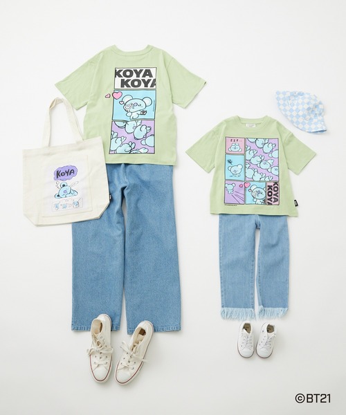 BT21(ビーティーイシビル)の「【KIDS】【BT21】キッズキャラクターTシャツ(Tシャツ/カットソー・キッズ・ホワイト系その他/ホワイト/グリーン系その他2/ピンク系その他/グリーン/ピンク/グリーン系その他・140/120/130)」の18枚目の写真