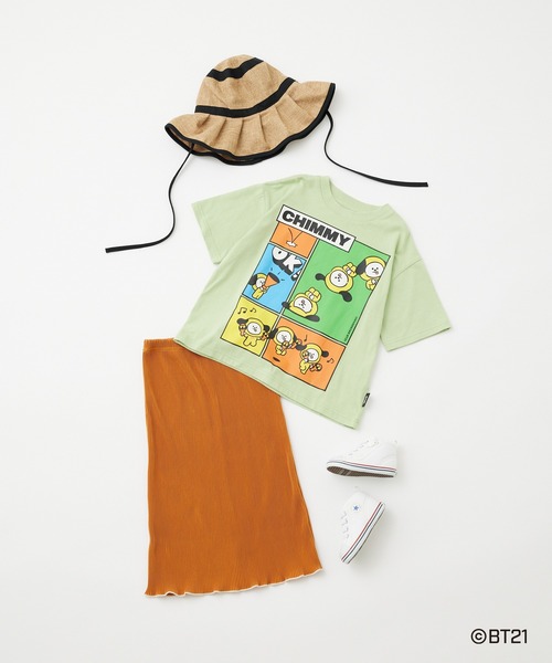 BT21(ビーティーイシビル)の「【KIDS】【BT21】キッズキャラクターTシャツ(Tシャツ/カットソー・キッズ・ホワイト系その他/ホワイト/グリーン系その他2/ピンク系その他/グリーン/ピンク/グリーン系その他・140/120/130)」の19枚目の写真
