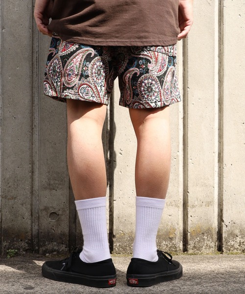 PLEASURES CASKET WOVEN SHORTSペイズリー柄ショーツ PLEASURES