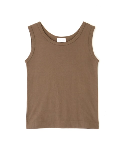 human woman（ヒューマンウーマン）の「◆オーガニックコットンベアテレコタンクトップ（タンクトップ・レディース・ホワイト/ベージュ/ブラウン/パープル/ブルー/ライトグリーン/オレンジ/ホワイト系その他/グレー系その他/グリーン/ブラック/ブラウン系その他・MEDIUM）」の14枚目の写真