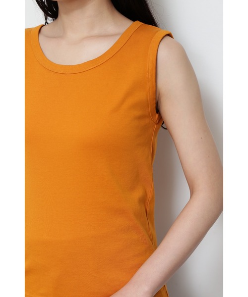 human woman（ヒューマンウーマン）の「◆オーガニックコットンベアテレコタンクトップ（タンクトップ・レディース・ホワイト/ベージュ/ブラウン/パープル/ブルー/ライトグリーン/オレンジ/ホワイト系その他/グレー系その他/グリーン/ブラック/ブラウン系その他・MEDIUM）」の22枚目の写真