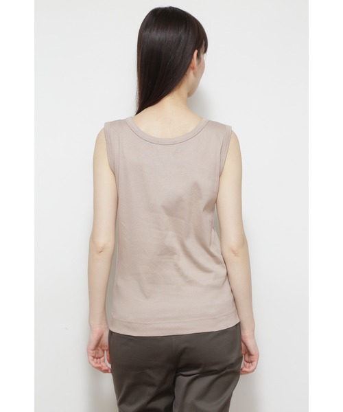 human woman（ヒューマンウーマン）の「◆オーガニックコットンベアテレコタンクトップ（タンクトップ・レディース・ホワイト/ベージュ/ブラウン/パープル/ブルー/ライトグリーン/オレンジ/ホワイト系その他/グレー系その他/グリーン/ブラック/ブラウン系その他・MEDIUM）」の16枚目の写真