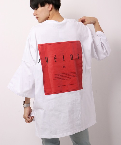 RE730（アールイーセブンサーティー）の「RE730 モンスターシルエット半袖Tシャツ（Tシャツ/カットソー・メンズ・ブラック/グレー/オフホワイト/イエロー/ホワイト系その他/ブラック系その他/グレー系その他/イエロー系その他/ホワイト系その他2/ホワイト系その他3/ホワイト系その他4/ホワイト系その他5/ホワイト系その他6/ブラック系その他2/ブラック系その他3/ブラック系その他4/ブラック系その他5/ブラック系その他6/グレー系その他2/グレー系その他3・M/L）」の4枚目の写真