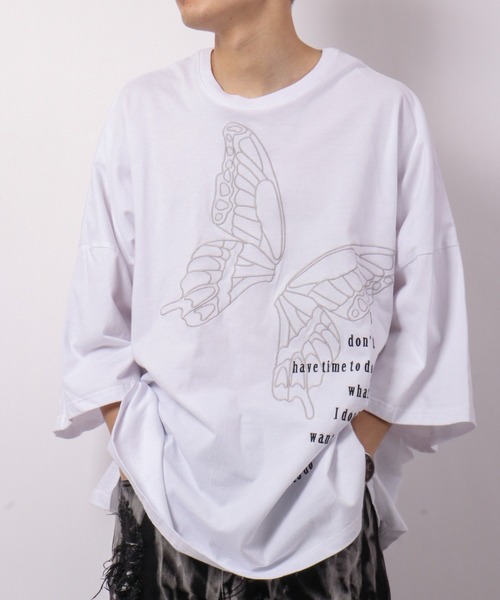 RE730（アールイーセブンサーティー）の「RE730 モンスターシルエット半袖Tシャツ（Tシャツ/カットソー・メンズ・ブラック/グレー/オフホワイト/イエロー/ホワイト系その他/ブラック系その他/グレー系その他/イエロー系その他/ホワイト系その他2/ホワイト系その他3/ホワイト系その他4/ホワイト系その他5/ホワイト系その他6/ブラック系その他2/ブラック系その他3/ブラック系その他4/ブラック系その他5/ブラック系その他6/グレー系その他2/グレー系その他3・M/L）」の8枚目の写真