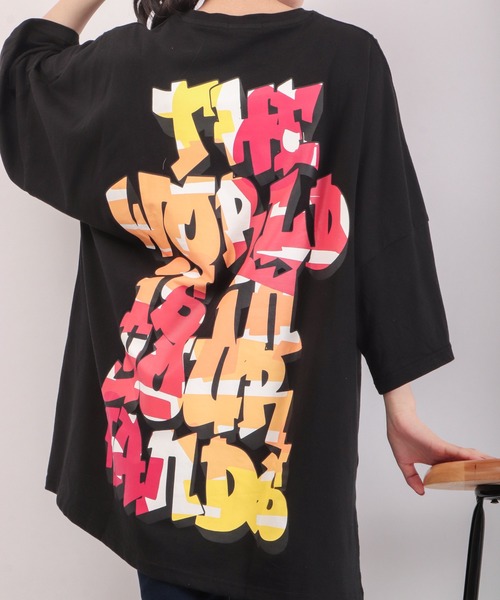 RE730（アールイーセブンサーティー）の「RE730 モンスターシルエット半袖Tシャツ（Tシャツ/カットソー・メンズ・ブラック/グレー/オフホワイト/イエロー/ホワイト系その他/ブラック系その他/グレー系その他/イエロー系その他/ホワイト系その他2/ホワイト系その他3/ホワイト系その他4/ホワイト系その他5/ホワイト系その他6/ブラック系その他2/ブラック系その他3/ブラック系その他4/ブラック系その他5/ブラック系その他6/グレー系その他2/グレー系その他3・M/L）」の9枚目の写真