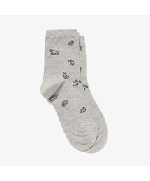 クロック&ペイズリー総柄ショートソックス