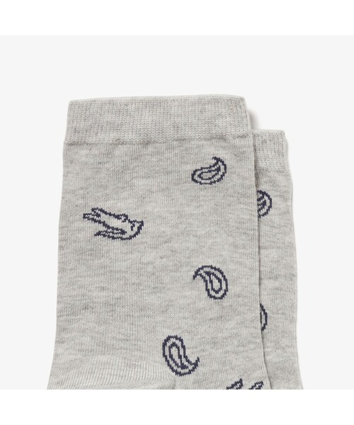 LACOSTE(ラコステ)の「クロック&ペイズリー総柄ショートソックス(ソックス/靴下・レディース・チャコールグレー/グレー/グリーン・24.0cm)」の5枚目の写真