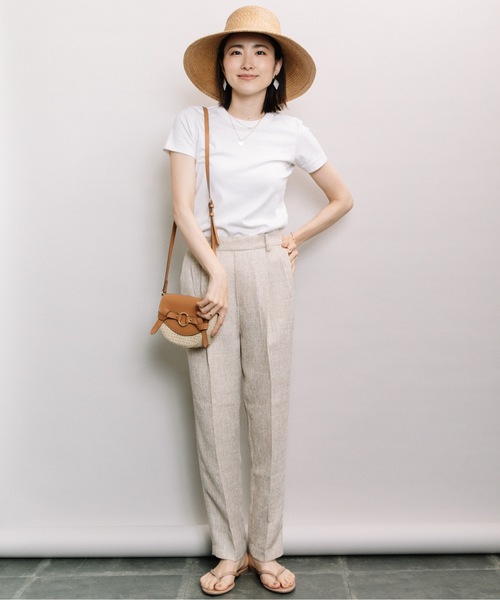 ELVENCE DEUX(エルベンスドゥ)の「ツイードタックテーパード(その他パンツ・レディース・ベージュ/グレー/ライム・SMALL/MEDIUM)」の5枚目の写真