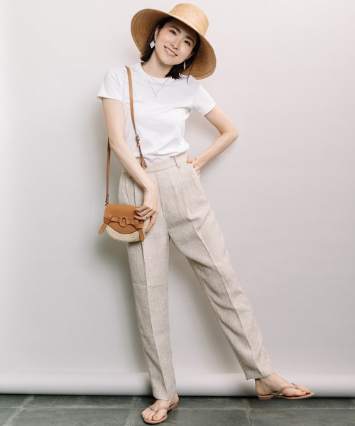 ELVENCE DEUX(エルベンスドゥ)の「ツイードタックテーパード(その他パンツ・レディース・ベージュ/グレー/ライム・SMALL/MEDIUM)」の10枚目の写真