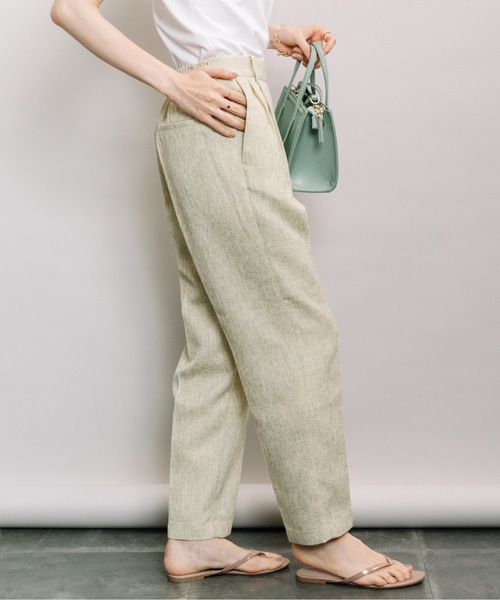 ELVENCE DEUX(エルベンスドゥ)の「ツイードタックテーパード(その他パンツ・レディース・ベージュ/グレー/ライム・SMALL/MEDIUM)」の6枚目の写真