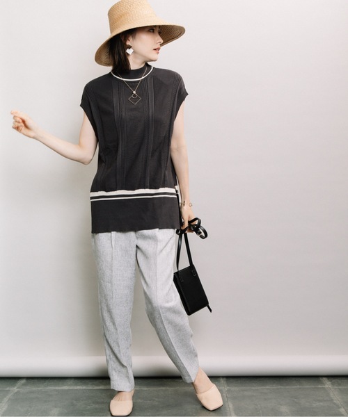 ELVENCE DEUX(エルベンスドゥ)の「ツイードタックテーパード(その他パンツ・レディース・ベージュ/グレー/ライム・SMALL/MEDIUM)」の20枚目の写真
