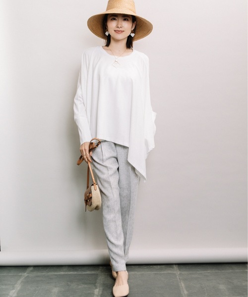 ELVENCE DEUX(エルベンスドゥ)の「ツイードタックテーパード(その他パンツ・レディース・ベージュ/グレー/ライム・SMALL/MEDIUM)」の8枚目の写真