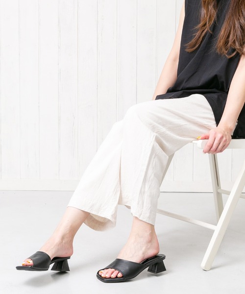 attagirl（アタガール）の「変形ヒールトングミュールサンダル（サンダル・レディース・グリーン/ブラック/アイボリー/ピンク・L/S/M/LL）」の20枚目の写真