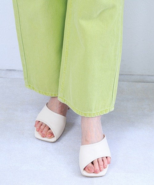 attagirl（アタガール）の「変形ヒールトングミュールサンダル（サンダル・レディース・グリーン/ブラック/アイボリー/ピンク・L/S/M/LL）」の15枚目の写真