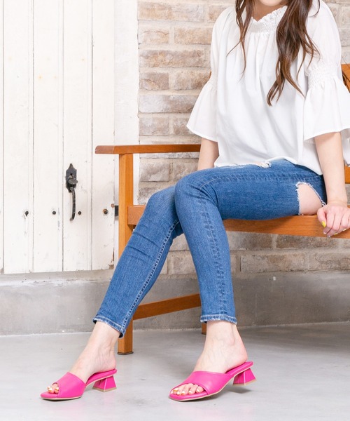 attagirl（アタガール）の「変形ヒールトングミュールサンダル（サンダル・レディース・グリーン/ブラック/アイボリー/ピンク・L/S/M/LL）」の12枚目の写真