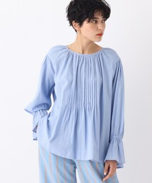 OPAQUE.CLIP | 【C】コットンドビーストライプ ピンタックデザインブラウス(シャツ/ブラウス)