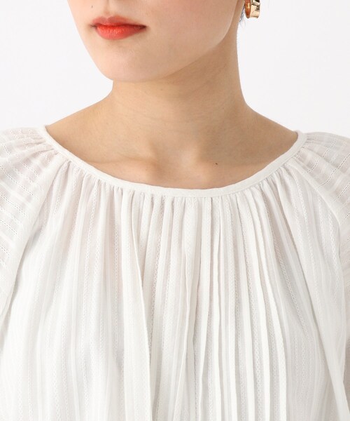 OPAQUE.CLIP（オペークドットクリップ）の「◆【C】コットンドビーストライプ ピンタックデザインブラウス（シャツ/ブラウス・レディース・ホワイト系/ブラック/ライトブルー・00）」の13枚目の写真