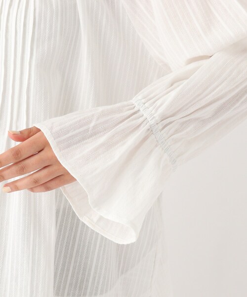 OPAQUE.CLIP（オペークドットクリップ）の「◆【C】コットンドビーストライプ ピンタックデザインブラウス（シャツ/ブラウス・レディース・ホワイト系/ブラック/ライトブルー・00）」の14枚目の写真
