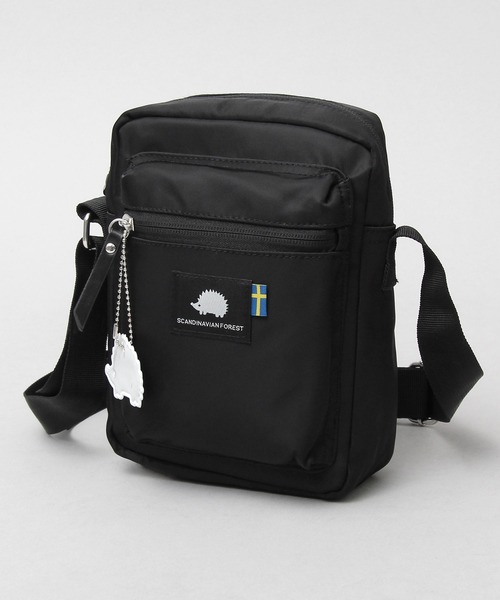 SCANDINAVIAN FOREST(スカンジナビアン・フォレスト)の「撥水 ナイロン スクエア ミニショルダーバッグ / ボックス型 / ハリネズミ(ショルダーバッグ・レディース・ブラック/グレー・FREE)」の3枚目の写真