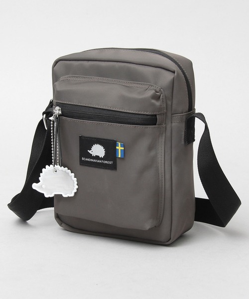 SCANDINAVIAN FOREST(スカンジナビアン・フォレスト)の「撥水 ナイロン スクエア ミニショルダーバッグ / ボックス型 / ハリネズミ(ショルダーバッグ・レディース・ブラック/グレー・FREE)」の4枚目の写真