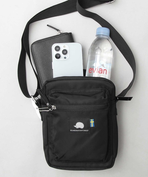 SCANDINAVIAN FOREST(スカンジナビアン・フォレスト)の「撥水 ナイロン スクエア ミニショルダーバッグ / ボックス型 / ハリネズミ(ショルダーバッグ・レディース・ブラック/グレー・FREE)」の15枚目の写真