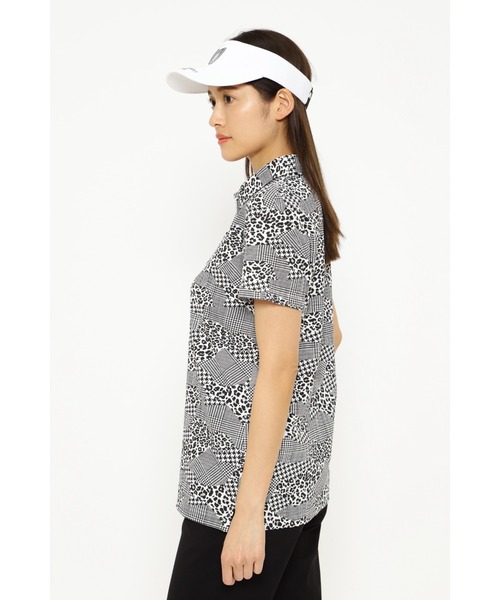 MASTER BUNNY EDITION(マスターバニーエディション)の「【MASTER BUNNY EDITION】格子サッカープリント 半袖カットソープルオーバー(ポロシャツ・レディース・ブラック/ベージュ・LARGE/MEDIUM)」の10枚目の写真