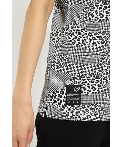 MASTER BUNNY EDITION(マスターバニーエディション)の「【MASTER BUNNY EDITION】格子サッカープリント 半袖カットソープルオーバー(ポロシャツ・レディース・ブラック/ベージュ・LARGE/MEDIUM)」の14枚目の写真