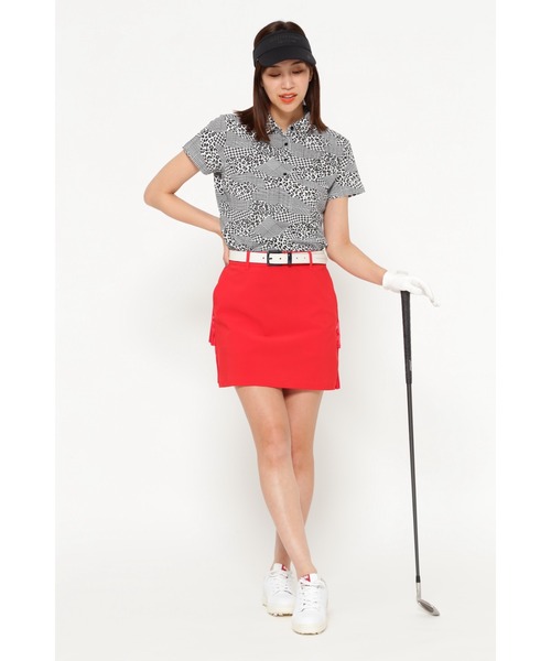 MASTER BUNNY EDITION(マスターバニーエディション)の「【MASTER BUNNY EDITION】格子サッカープリント 半袖カットソープルオーバー(ポロシャツ・レディース・ブラック/ベージュ・LARGE/MEDIUM)」の6枚目の写真