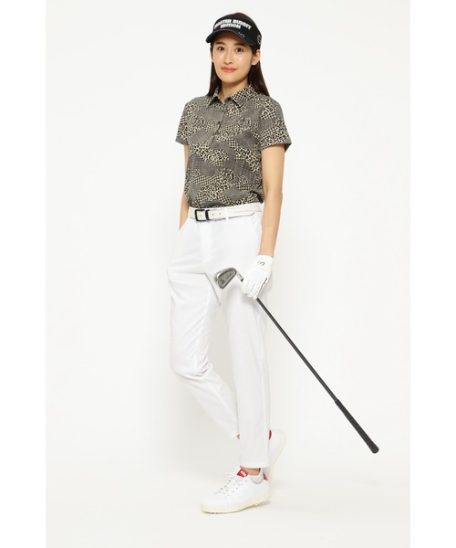 MASTER BUNNY EDITION(マスターバニーエディション)の「【MASTER BUNNY EDITION】格子サッカープリント 半袖カットソープルオーバー(ポロシャツ・レディース・ブラック/ベージュ・LARGE/MEDIUM)」の8枚目の写真