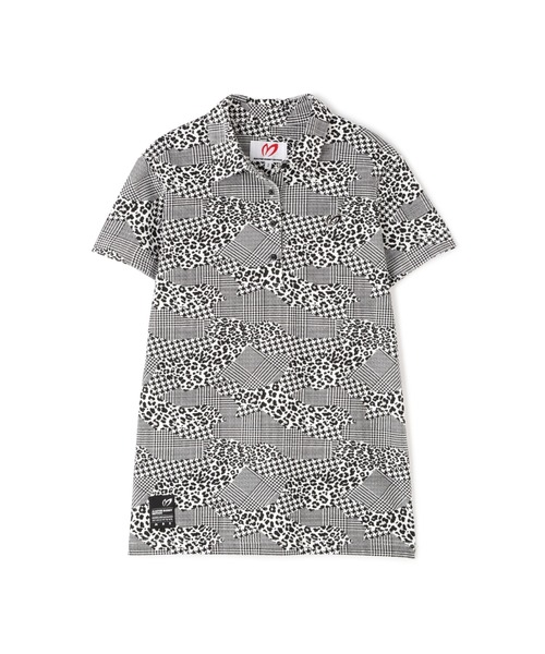 MASTER BUNNY EDITION(マスターバニーエディション)の「【MASTER BUNNY EDITION】格子サッカープリント 半袖カットソープルオーバー(ポロシャツ・レディース・ブラック/ベージュ・LARGE/MEDIUM)」の16枚目の写真