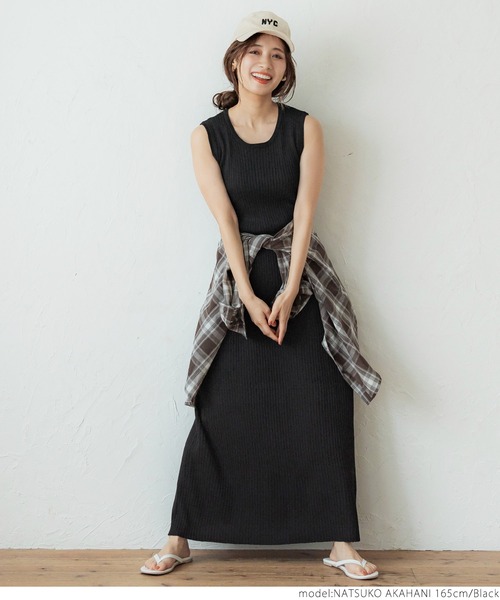 coca（coca）（コカ）の「絶妙Uネックリブニットトップス（ニット/セーター・レディース・ホワイト/ブラック/ブルー・ONE SIZE）」の9枚目の写真