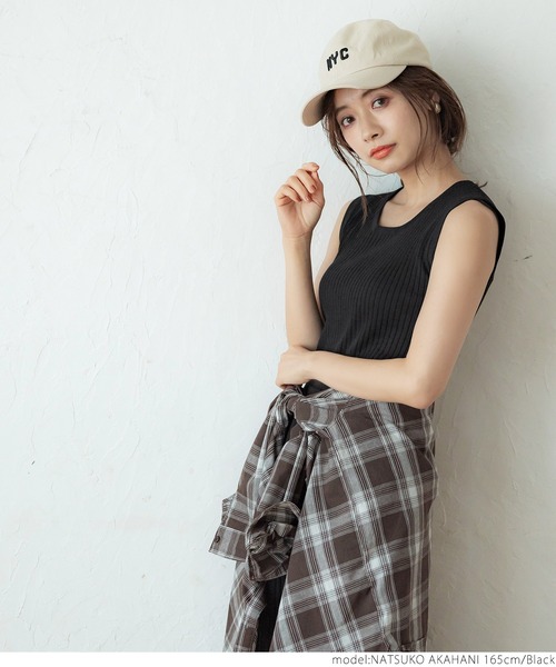 coca（coca）（コカ）の「絶妙Uネックリブニットトップス（ニット/セーター・レディース・ホワイト/ブラック/ブルー・ONE SIZE）」の17枚目の写真