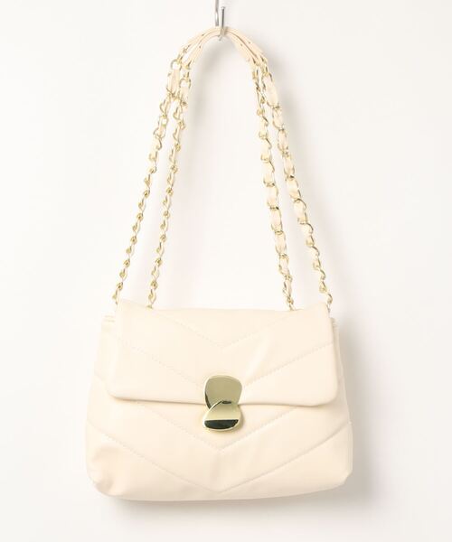 EDIT COLOGNE（エディットコロン）の「【美人百花4月号掲載商品】チェーンショルダーバリエーションバッグ（ショルダーバッグ・レディース・ホワイト系その他/ブラック/オフホワイト・ﾌﾘ-）」の2枚目の写真
