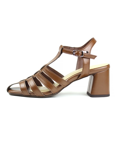 chocolates（チョコラテス）の「ヒールグルカサンダル【日本製】（サンダル・レディース・ブラック/ダークブラウン/アイボリー・LL/S/M/L）」の6枚目の写真