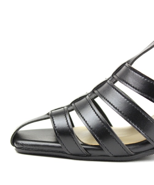 chocolates（チョコラテス）の「ヒールグルカサンダル【日本製】（サンダル・レディース・ブラック/ダークブラウン/アイボリー・LL/S/M/L）」の11枚目の写真