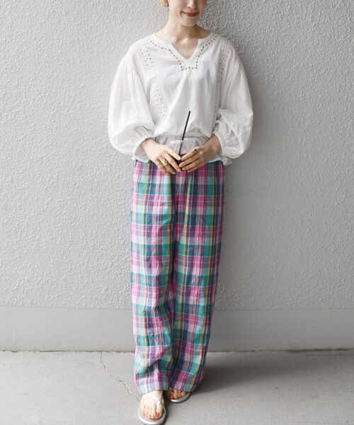 SHIPS any ジオメトリック ストライプ シャツ ブラウス インド製 セール 60%OFF】SHIPS any:〈ウォッシャブル〉ジオメトリック
