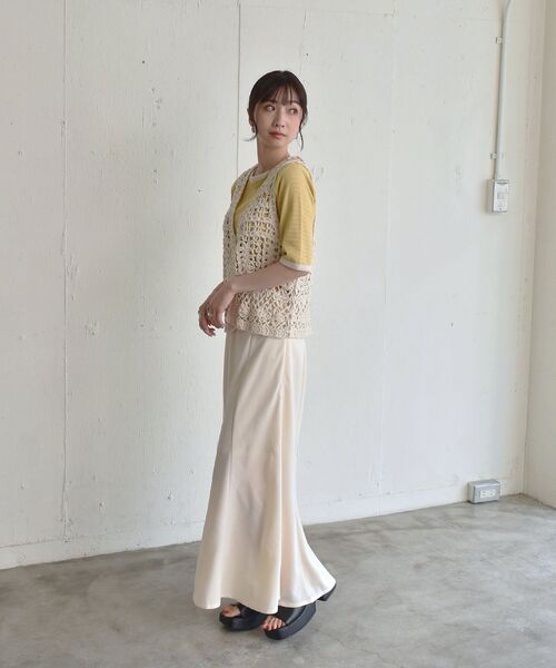 RETRO GIRL（レトロガール）の「クロシェベスト（ベスト・レディース・ブラウン/オフホワイト/グリーン・FREE）」の9枚目の写真