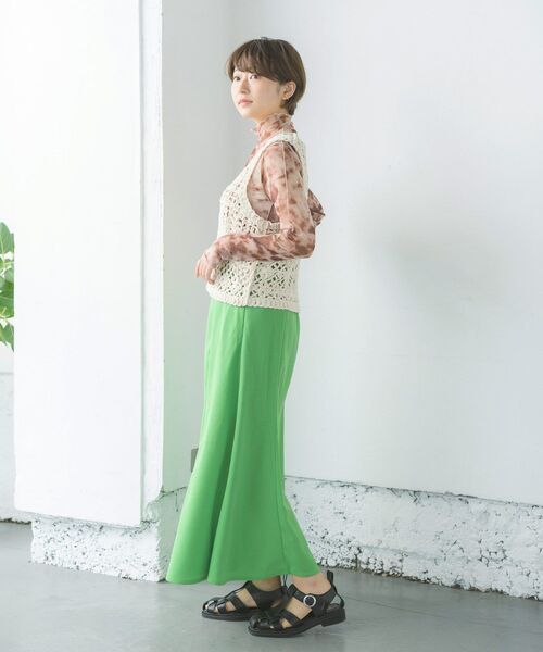 RETRO GIRL（レトロガール）の「クロシェベスト（ベスト・レディース・ブラウン/オフホワイト/グリーン・FREE）」の12枚目の写真