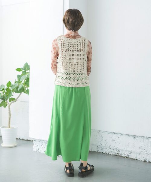 RETRO GIRL（レトロガール）の「クロシェベスト（ベスト・レディース・ブラウン/オフホワイト/グリーン・FREE）」の14枚目の写真