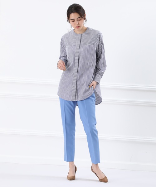 Luftrobe(ルフトローブ)の「《Luftrobe》クルーネックチュニックブラウス(シャツ/ブラウス・レディース・ネイビー・9号/7号)」の9枚目の写真