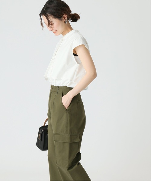 B.C STOCK（ベーセーストック）の「C/Rレイヤードチュニックブラウス（シャツ/ブラウス・レディース・ホワイト/ブラック/グリーン・FREE）」の5枚目の写真