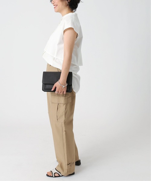 B.C STOCK（ベーセーストック）の「C/Rレイヤードチュニックブラウス（シャツ/ブラウス・レディース・ホワイト/ブラック/グリーン・FREE）」の10枚目の写真