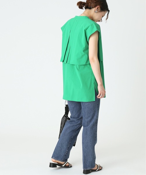 B.C STOCK（ベーセーストック）の「C/Rレイヤードチュニックブラウス（シャツ/ブラウス・レディース・ホワイト/ブラック/グリーン・FREE）」の22枚目の写真