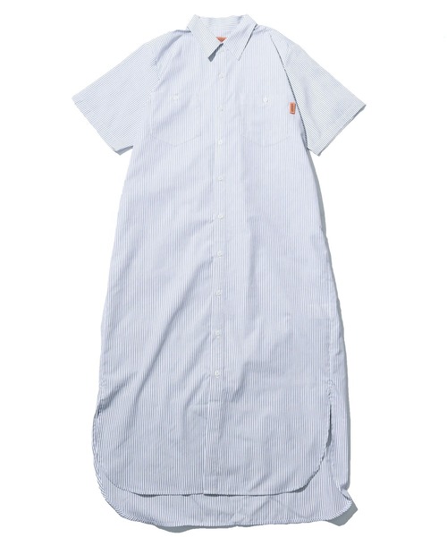 UNIVERSAL OVERALL(ユニバーサルオーバーオール)の「UNIVERSAL OVERALL/ユニバーサルオーバーオール SHIRT OP シャツワンピース(ワンピース・レディース・グレー系その他/ホワイト系その他/ブルー系その他・FREE)」の2枚目の写真