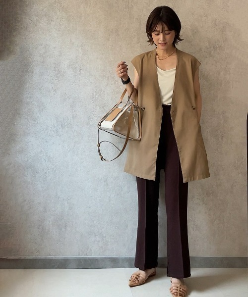 ECRIRE(エクリール)の「【yun_wearコラボ】サイドスリットカットソーツイルカラーパンツ(その他パンツ・レディース・ブラック/ブラウン/レッド/グリーン/アイボリー・S/M/L)」の13枚目の写真