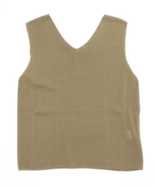 Q(キュー)の「Vネックノースリニット(ニット/セーター・レディース・ブラック/ベージュ/オリーブ・MEDIUM)」の7枚目の写真