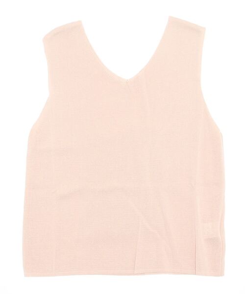 Q(キュー)の「Vネックノースリニット(ニット/セーター・レディース・ブラック/ベージュ/オリーブ・MEDIUM)」の8枚目の写真