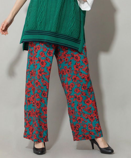 Munich（ミューニック）の「フラワープリントエコレーヨンワイドストレートパンツ（その他パンツ・レディース・レッド/イエロー/グリーン・S/M/XS）」の13枚目の写真