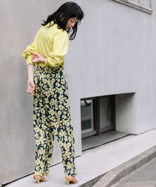 Munich（ミューニック）の「フラワープリントエコレーヨンワイドストレートパンツ（その他パンツ・レディース・レッド/イエロー/グリーン・S/M/XS）」の18枚目の写真